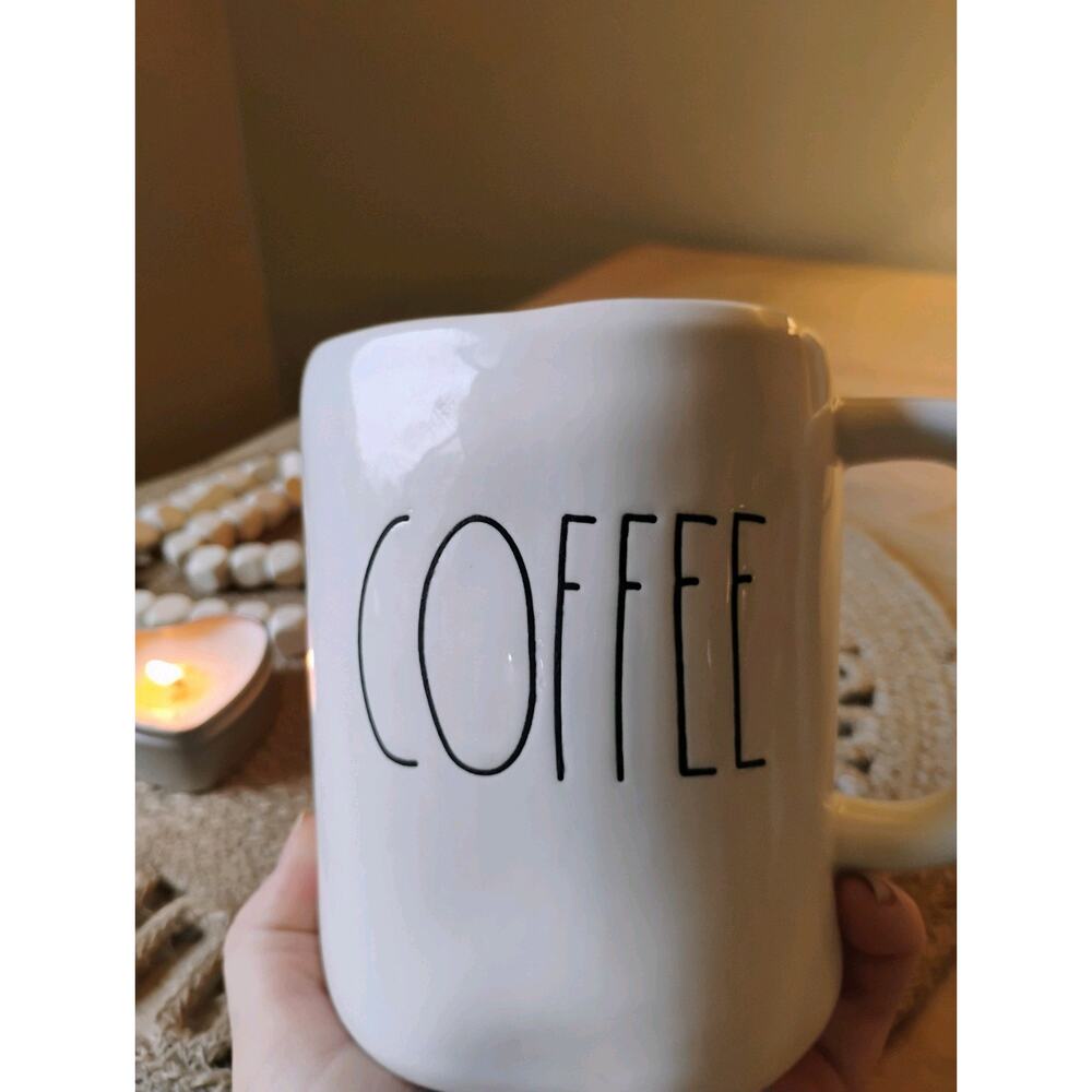 Rae Dunn Coffee Mug With The Word "COFFEE" Etched In.